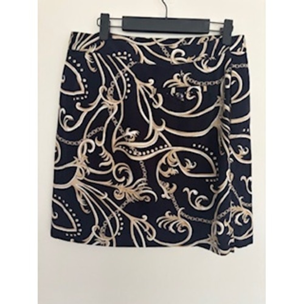 EP Pro Golf Skort Womens 10 Black & ‎ Gold Scroll Chain Print Athletic Skirt - Picture 3 of 8